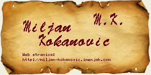 Miljan Kokanović vizit kartica